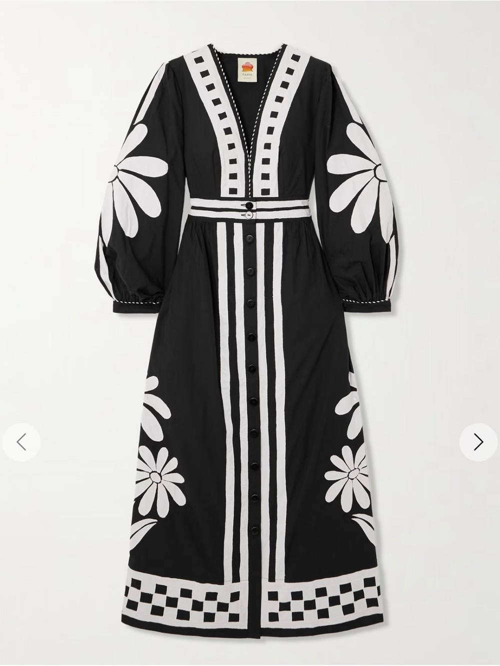 NWOT FARM Rio Cotton-poplin Floral Maxi dress - Picture 2 of 5